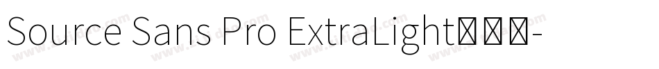 Source Sans Pro ExtraLight手机版字体转换